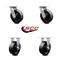 Service Caster 4406L6 FG4406L60000 Rubbermaid Cart Replacement 6'' Caster Kit, 4PK RUB-SCC-30CS620-GFNR-2-R-2 - alternate 4